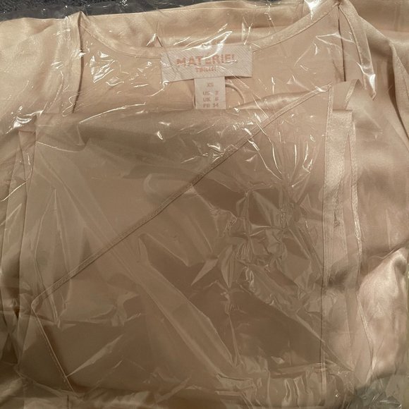 CREAM MATERIEL TBILISI LONG SCARF BLOUSE - Picture 4 of 4